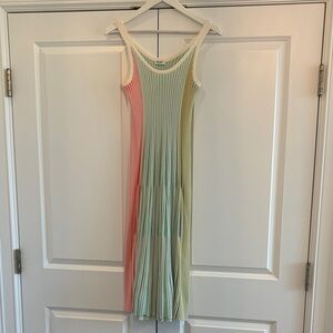 Kenzo Pastel Striped Midi Dress